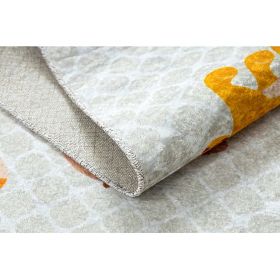 JUNIOR 52104.801 dywanik myjący Safari, zwierzęta dla dzieci antypoślizgowy - szary