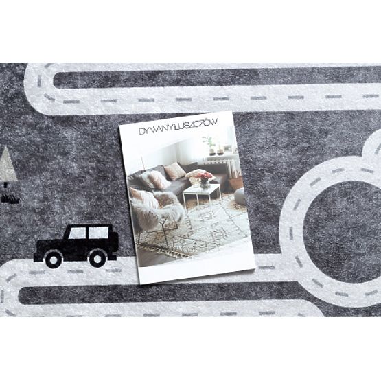 JUNIOR 52107.801 dywanik myjący Niedźwiedzie, zwierzęta, ulice dla dzieci antypoślizgowy - szary