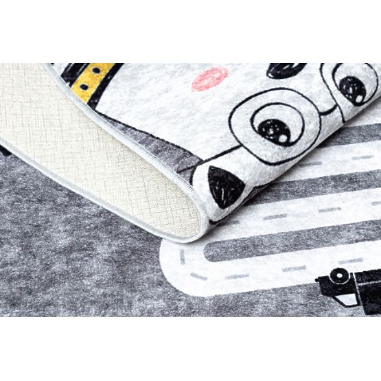 JUNIOR 52107.801 dywanik myjący Niedźwiedzie, zwierzęta, ulice dla dzieci antypoślizgowy - szary