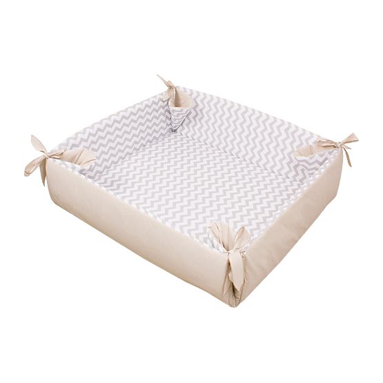 Kojec/mata do zabawy Zygzak, kremowy