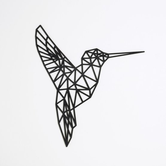 Drewniany obraz geometryczny - Koliber - różne kolory Kolor: czarny