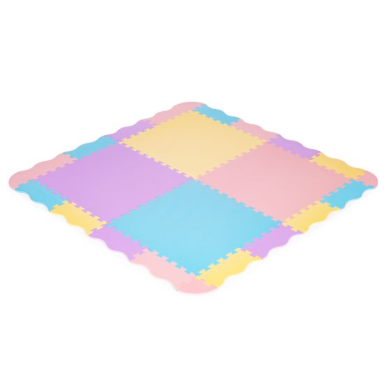 Kolorowa piankowa mata dla dzieci z ogrodzeniem 141,5x141,5 cm 24 szt. IPLAY