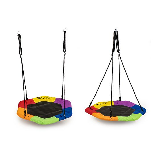 Kolorowe huśtawki gniazdo bocianów