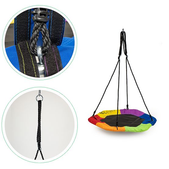 Kolorowe huśtawki gniazdo bocianów