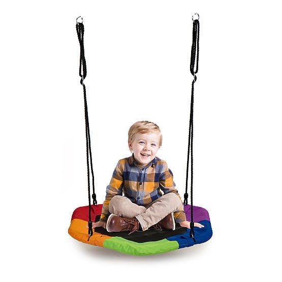 Kolorowe huśtawki gniazdo bocianów