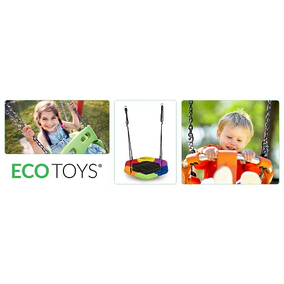 Kolorowe huśtawki gniazdo bocianów