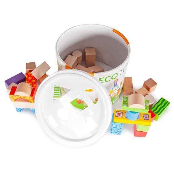 Kolorowe klocki drewniane 50 szt