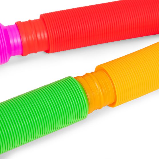 Kolorowe sensoryczne rurki pop tube dla dzieci antystresowe rurki do łączenia 60 sztuk