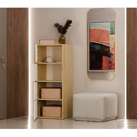 Komoda ALMA Front BIAŁY Korpus DĄB ARTISAN