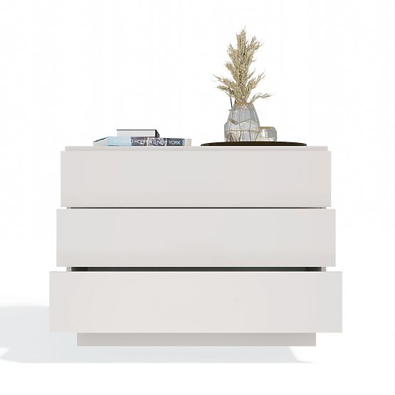 Komoda AMBER 3S Szafka 3 Szuflady Do Sypialni Salonu KAŠMÍR Beżowa