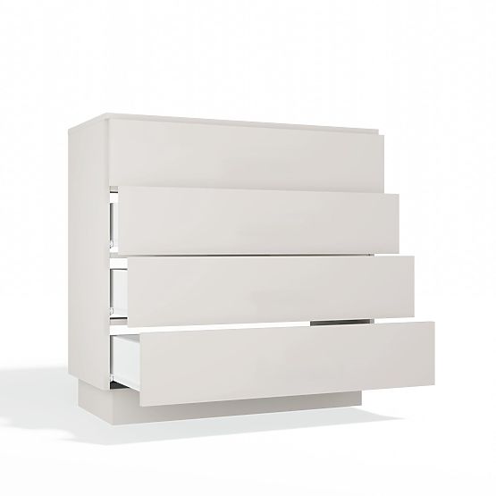 Komoda AMBER 4S Szafka 4 Szuflady Do Sypialni Salonu KAŠMÍR Beżowa