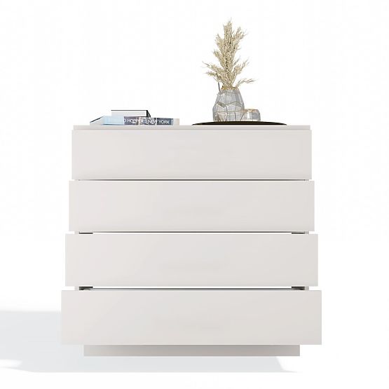 Komoda AMBER 4S Szafka 4 Szuflady Do Sypialni Salonu KAŠMÍR Beżowa