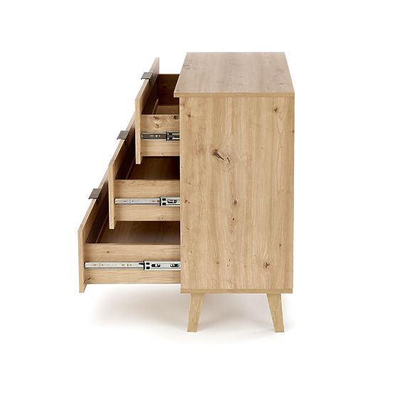 Komoda BORNEO KM-2 dąb artisan/czarny