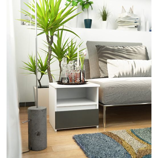 KOMODA CL1 PK BIAŁA / GRAFITOWA SZARA