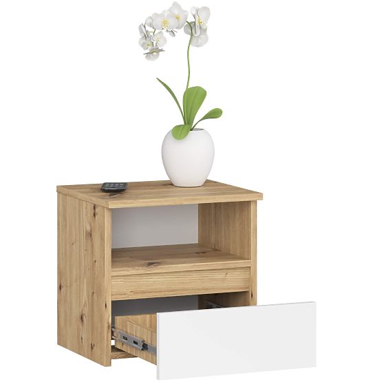 KOMODA CL1 PK DĄB ARTISAN / BIAŁY