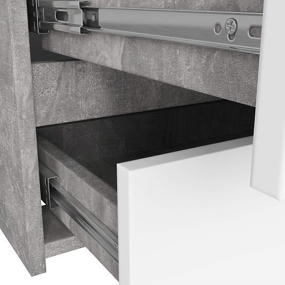 KOMODA CL100 6SZ PK BETON / BIAŁA