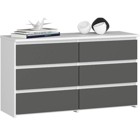 KOMODA CL100 6SZ PK BIAŁA / SZARA