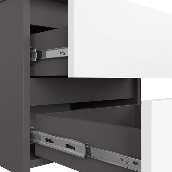 KOMODA CL2 2SZ CLP PK GRAFIT SZARY / BIAŁY