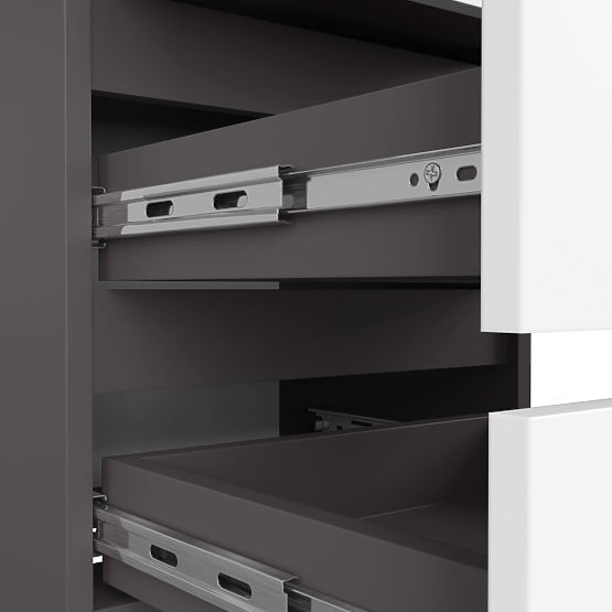 KOMODA CL3/40 GRAFITOWA SZARA / BIAŁA