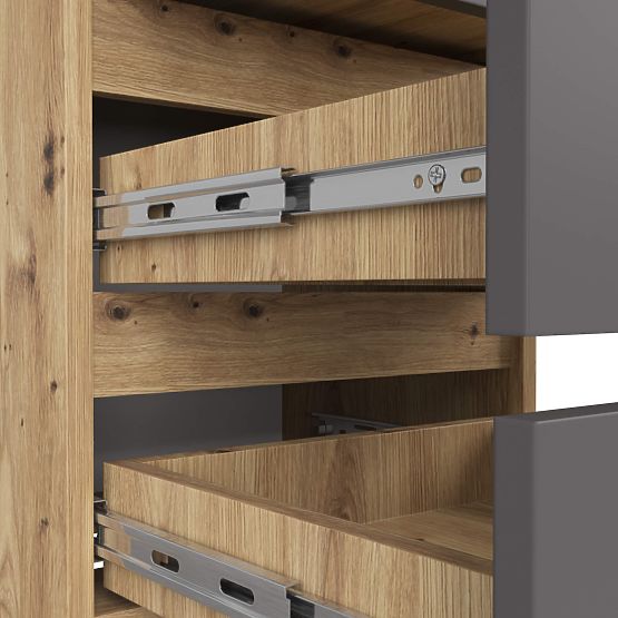 KOMODA CL3/40 PK DĄB ARTISAN / SZARY