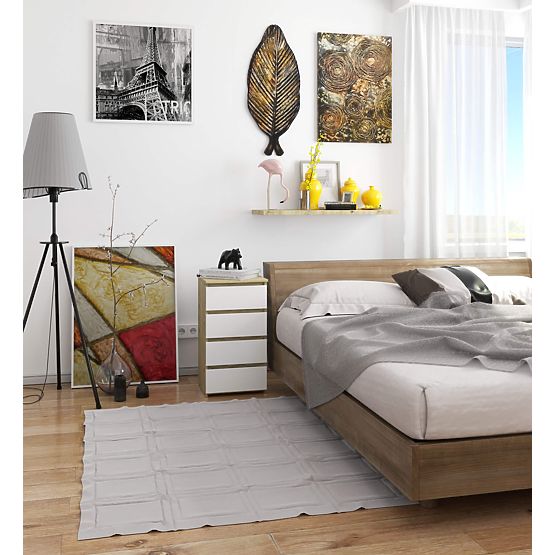 KOMODA CL4 PK DĄB ARTISAN / BIAŁA