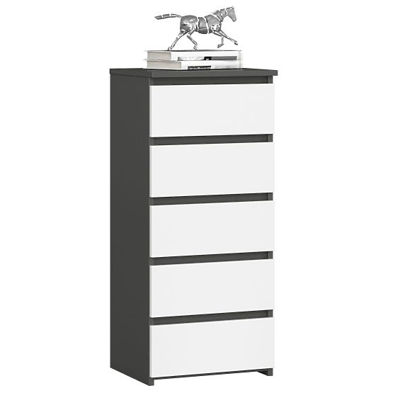 KOMODA CL5 PK GRAFIT SZARY / BIAŁY