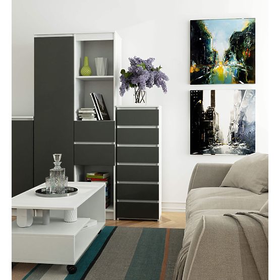 KOMODA CL6 PK BIAŁA / SZARA