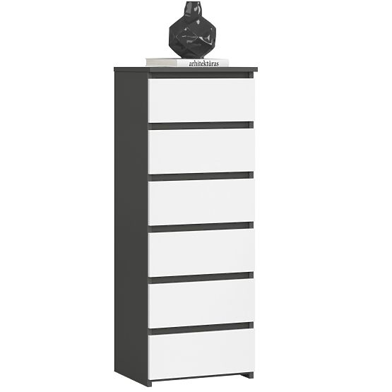 KOMODA CL6 PK GRAFIT SZARY / BIAŁY