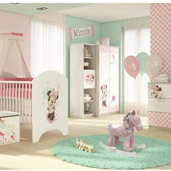 Komoda dziecięca Minnie Mouse - dekor norweska sosna