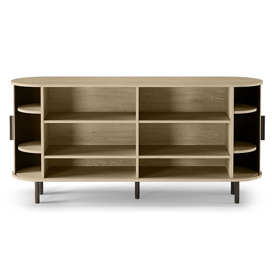 Komoda Gliss, zaokrąglona, lamele, jasny dąb