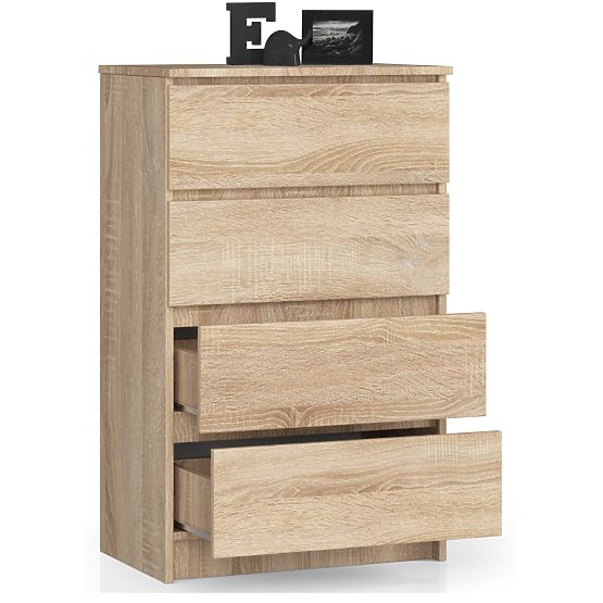 KOMODA K 60 cm 4 SZUFLADY PK DĄB SONOMA
