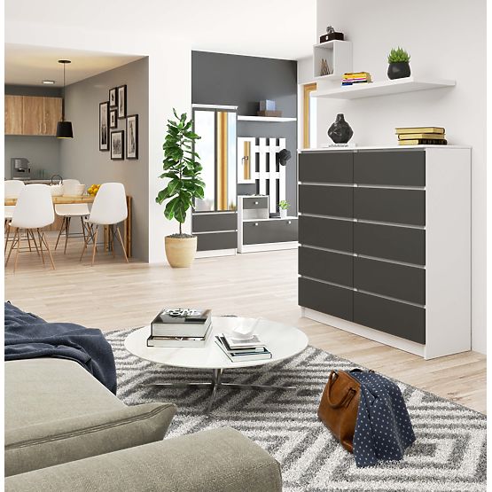 KOMODA K120 10SZ CLP PK BIAŁA / SZARA