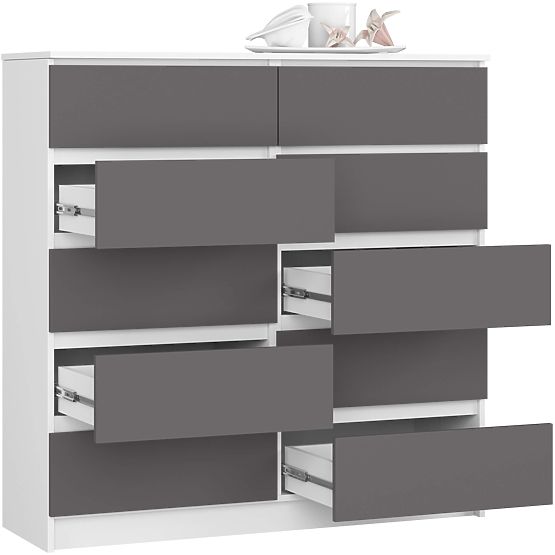 KOMODA K120 10SZ CLP PK BIAŁA / SZARA