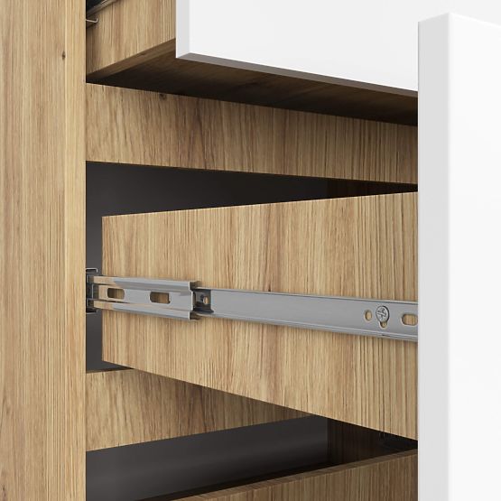 KOMODA K120 10SZ CLP PK DĄB ARTISAN / BIAŁA