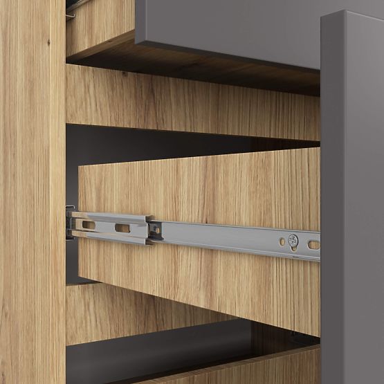 KOMODA K120 10SZ CLP PK DĄB ARTISAN / SZARY