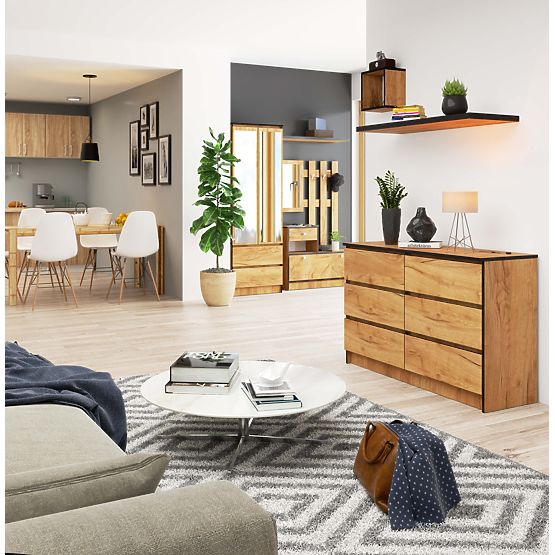 KOMODA K120 6SZ CLP DĄB CRAFT