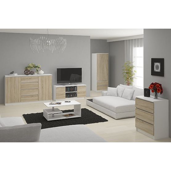KOMODA K120 6SZ CLP PK BIAŁA / SONOMA