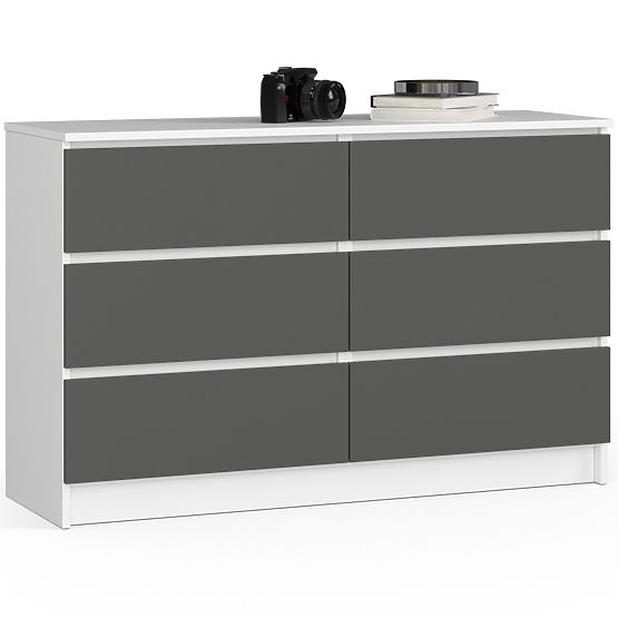 KOMODA K120 6SZ CLP PK BIAŁA / SZARA