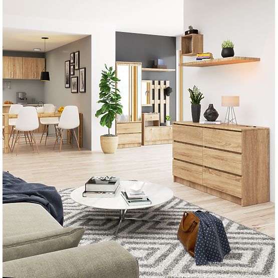 KOMODA K120 6SZ CLP PK DĄB SONOMA