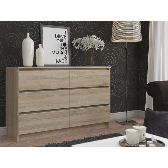 KOMODA K120 6SZ CLP PK DĄB SONOMA