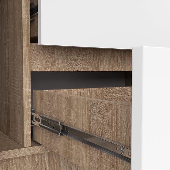 KOMODA K140 2D 4SZ CLP PK DĄB SONOMA / BIAŁA