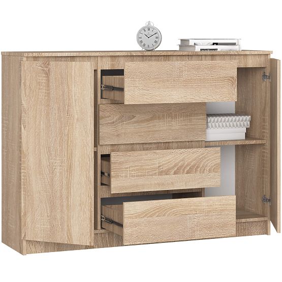 KOMODA K140 2D 4SZ CLP PK DĄB SONOMA
