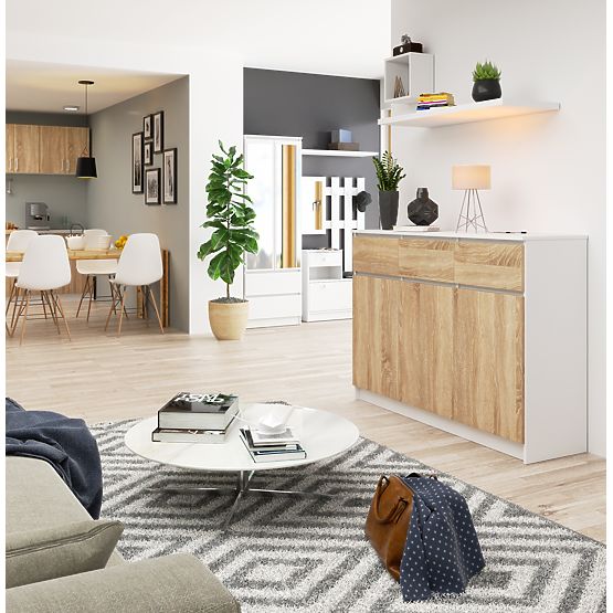 KOMODA K140 3D 3SZ CLP PK BIAŁA / SONOMA