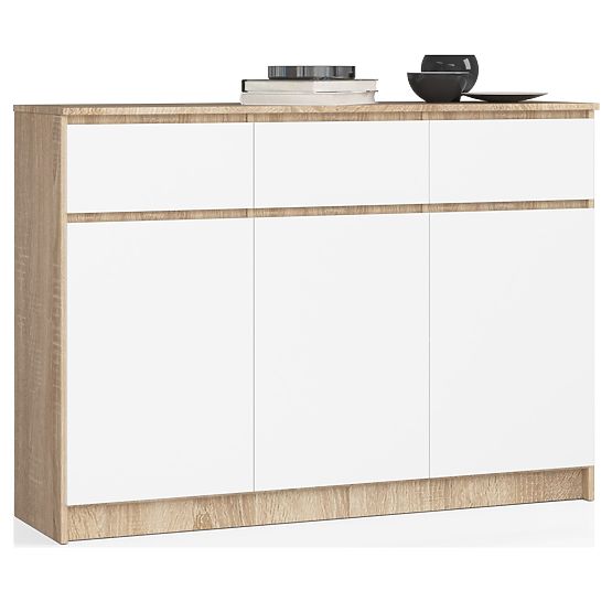 KOMODA K140 3D 3SZ CLP PK SONOMA / BIAŁA