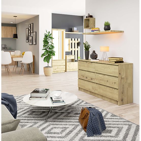 KOMODA K140 6SZ CLP DĄB ARTISAN