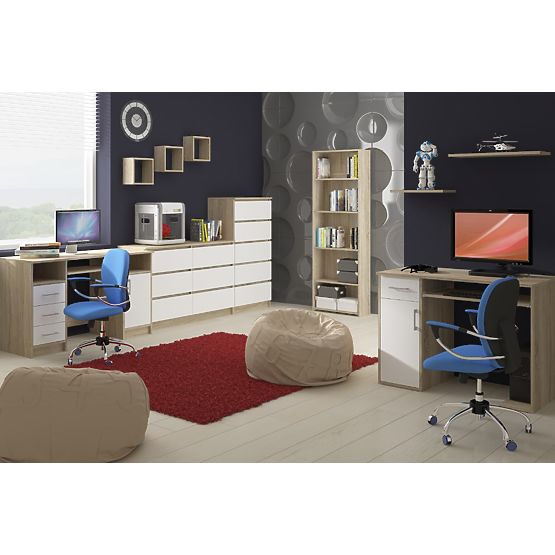 KOMODA K140 6SZ CLP DĄB SONOMA / BIAŁA