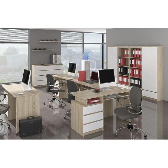 KOMODA K140 6SZ CLP DĄB SONOMA / BIAŁA