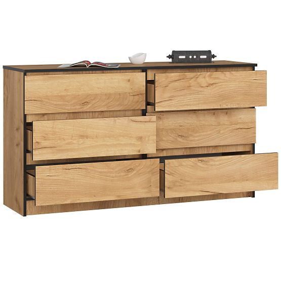 KOMODA K140 6SZ CLP PK DĄB CRAFT