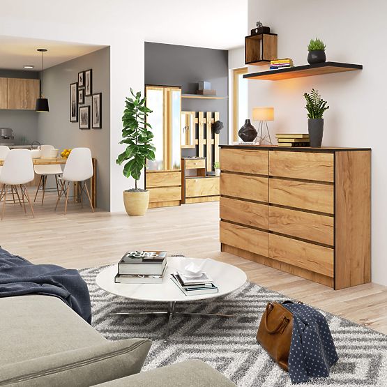 KOMODA K140 8SZ CLP DĄB CRAFT