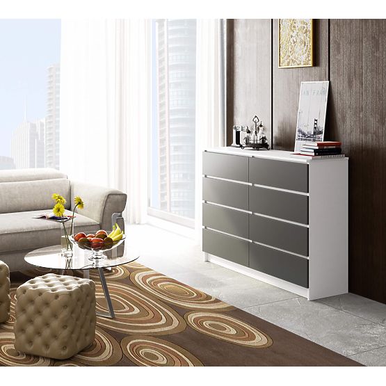 KOMODA K140 8SZ CLP PK BIAŁA / SZARA